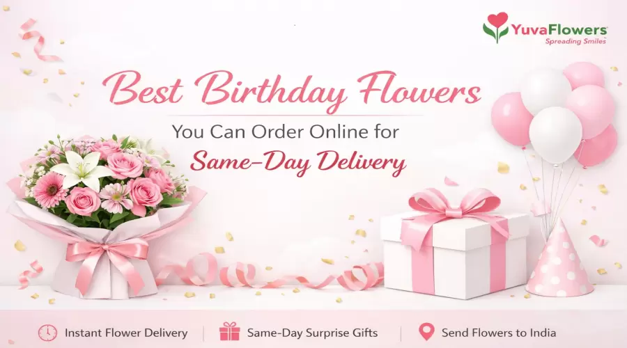 Same Day Birthday Flowers for Girlfriend Under ₹999